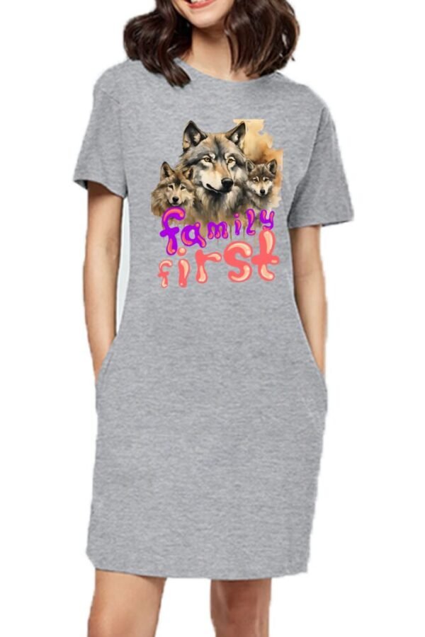 Family First Woman T-shirt Dress - Image 4