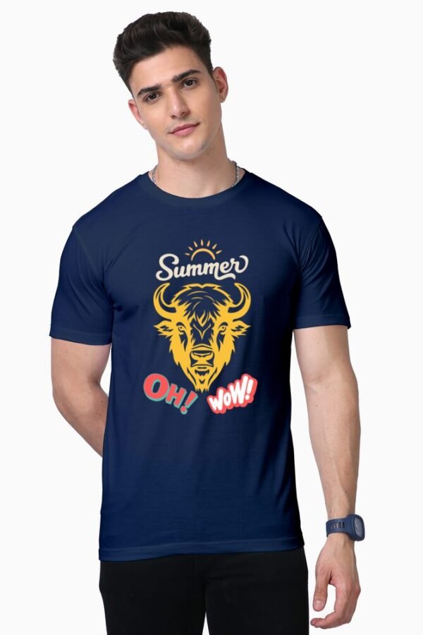 Summer Bull Unisex Half Sleeve T-shirt - Image 4