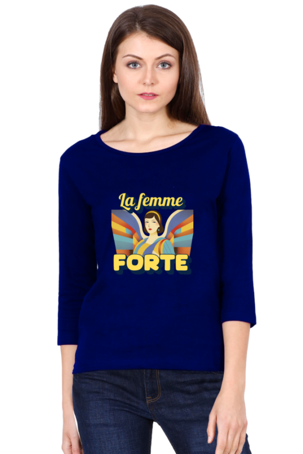 La Femme Forte Women Semi Full Sleeve T-Shirt - Image 7
