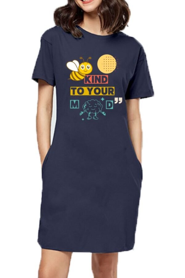 Kind Brain Women T-shirt Dress - Image 3