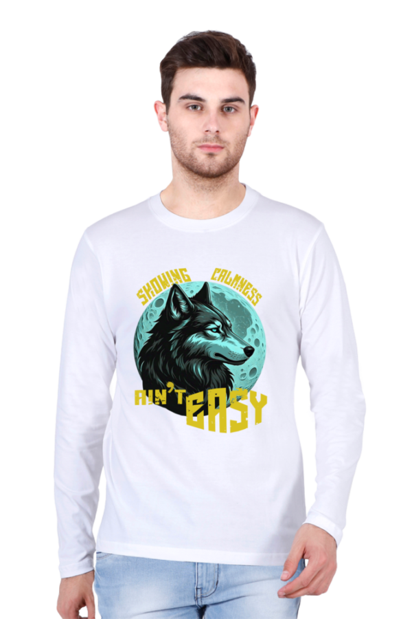 Calmness Ain't Easy Men Full Sleeve T-shirt - Image 10