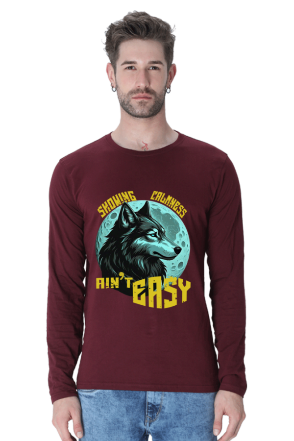 Calmness Ain't Easy Men Full Sleeve T-shirt - Image 3