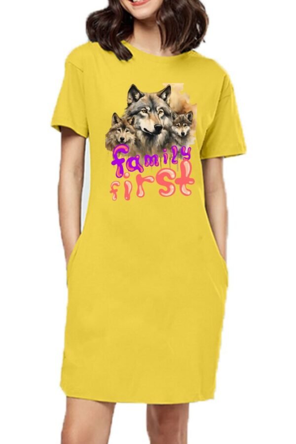 Family First Woman T-shirt Dress - Image 3