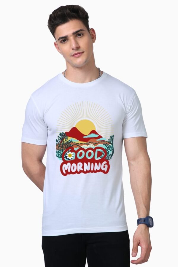 Good Morning Unisex Half Sleeve T-shirt - Image 7
