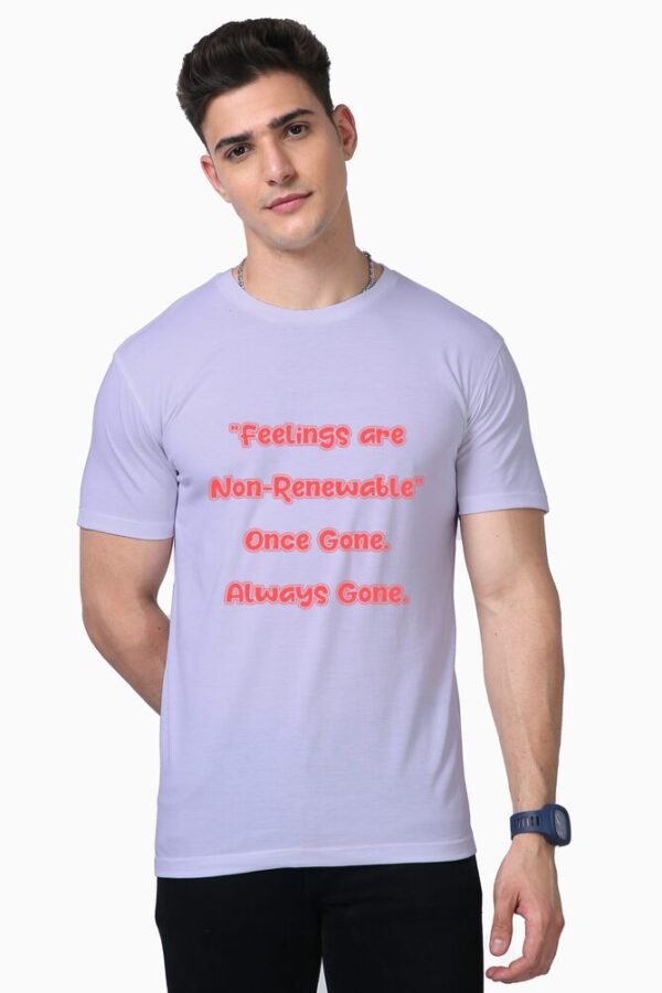Non Renewable Feelings Unisex Half Sleeve T-shirt - Image 5