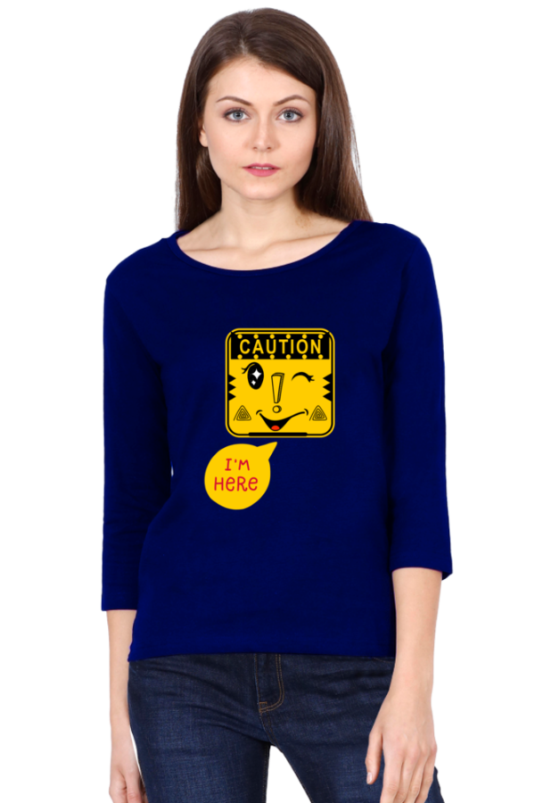 I am Here Women Semi Full Sleeve t-shirt - Image 4