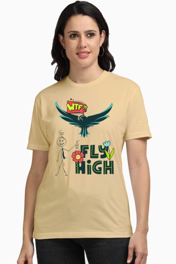 WTF Fly High Unisex Half Sleeve T-shirt - Image 6