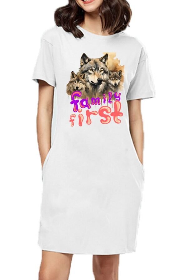 Family First Woman T-shirt Dress - Image 6