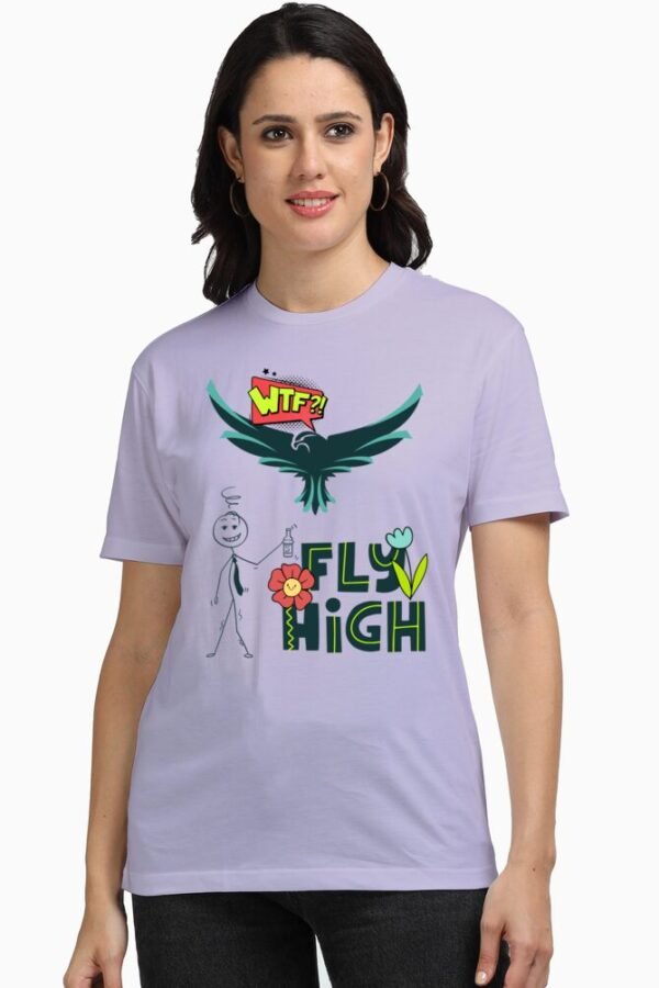 WTF Fly High Unisex Half Sleeve T-shirt - Image 4