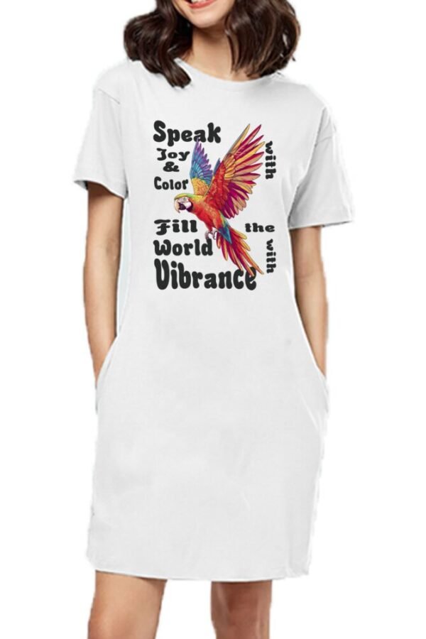 Positive Vibrance Women T-shirt Dress - Image 8
