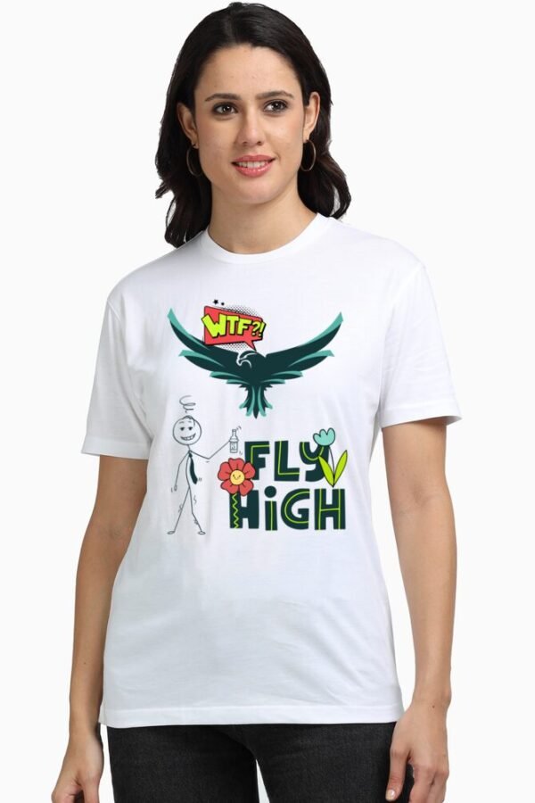 WTF Fly High Unisex Half Sleeve T-shirt - Image 5