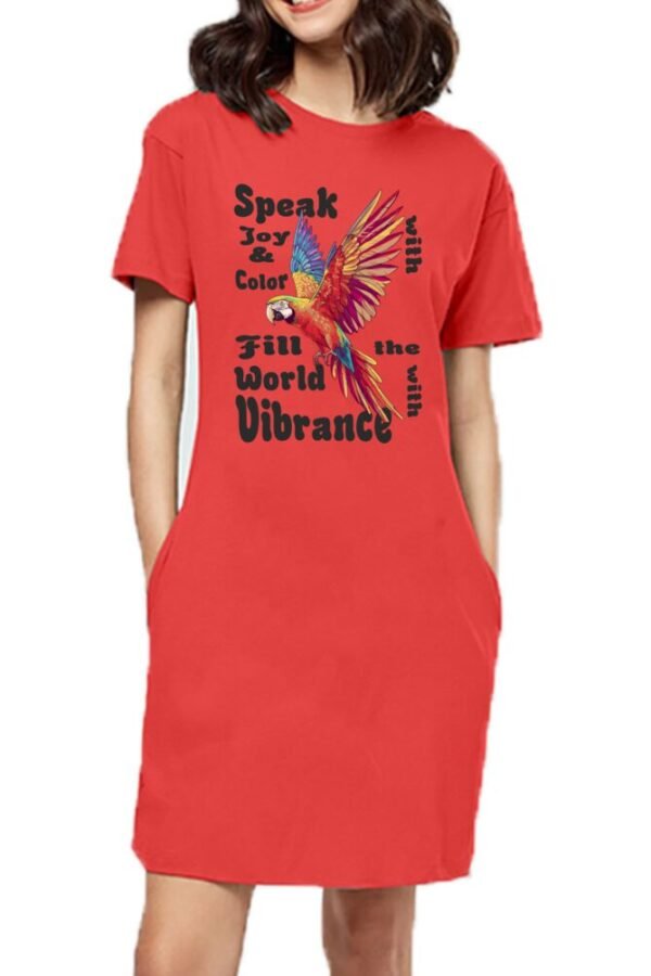 Positive Vibrance Women T-shirt Dress - Image 5
