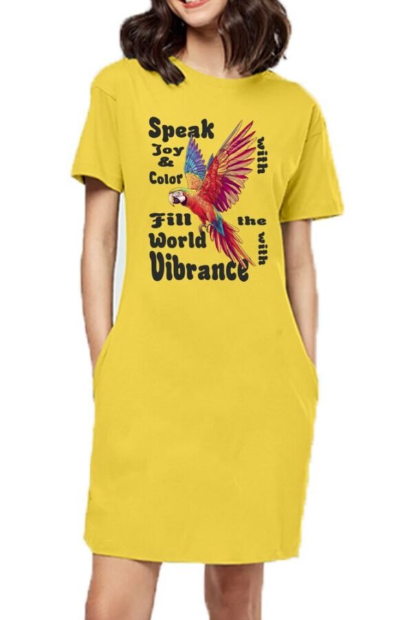 Positive Vibrance Women T-shirt Dress - Image 3