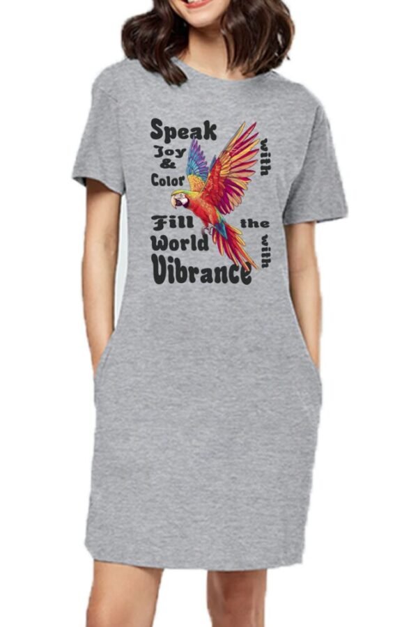 Positive Vibrance Women T-shirt Dress - Image 6