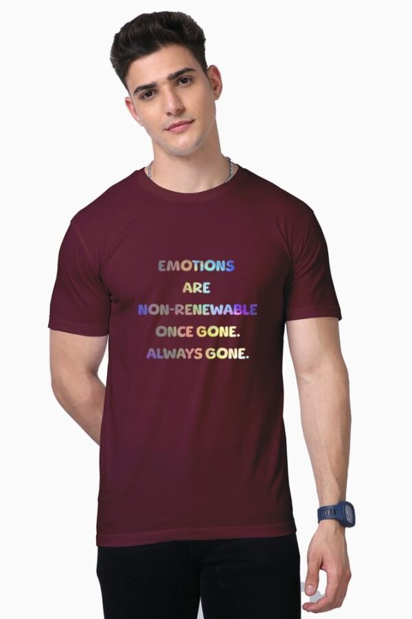 Non Renewable Emotions Unisex Half Sleeve T-shirt - Image 7