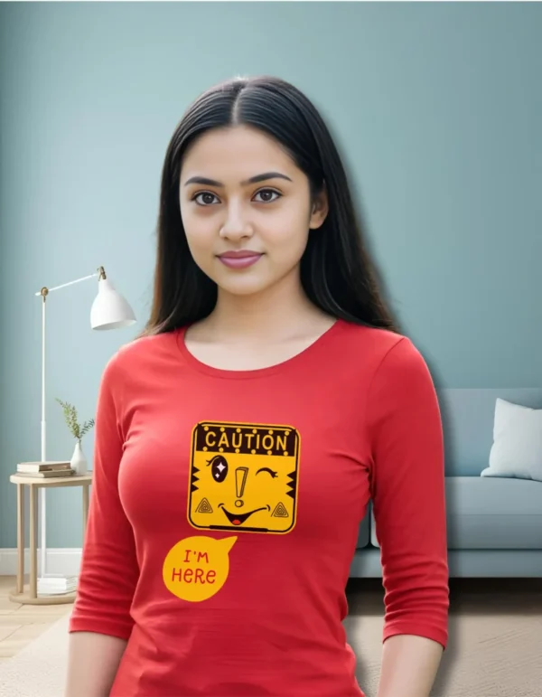 Caution I am Here_red