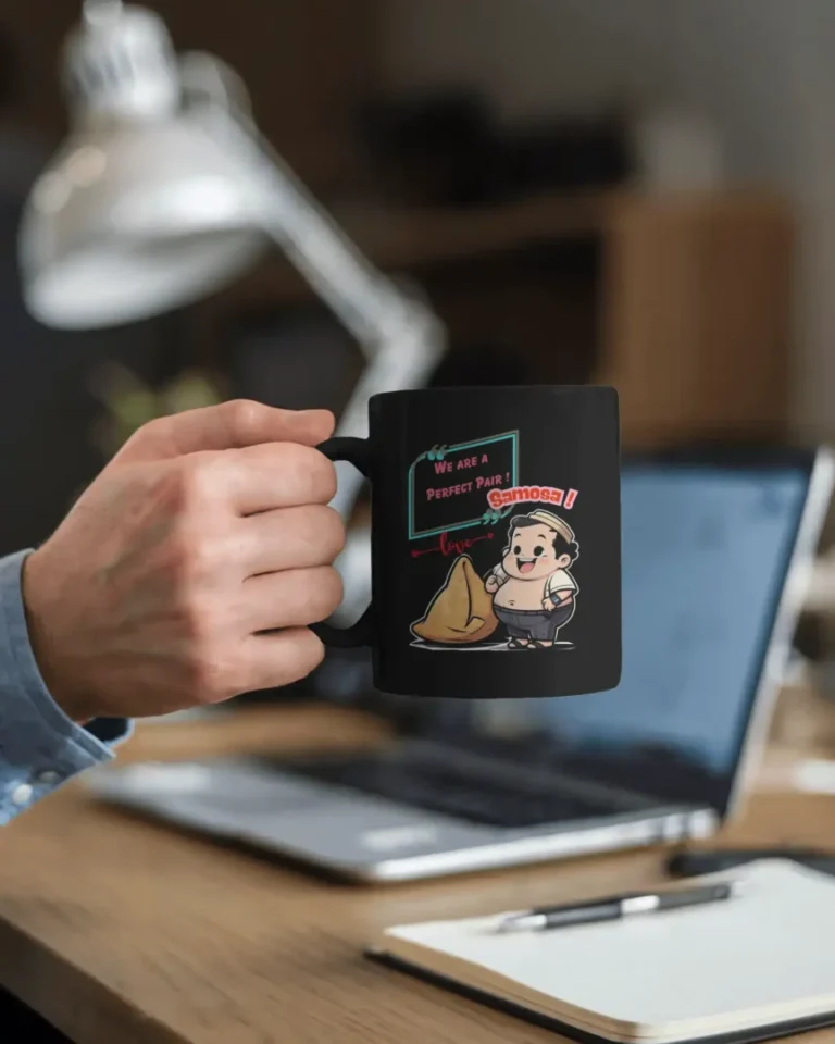 Chaay Samosa Lover Mug Full Black