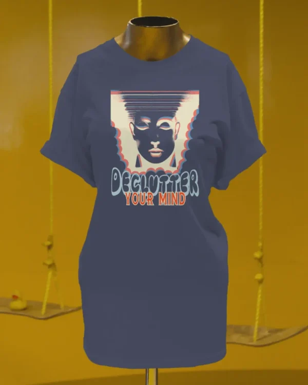 Declutter mind_Tdress_Navy Blue