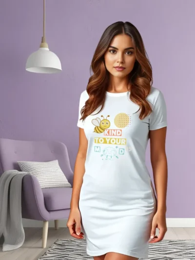 Kind Brain_Tdress_white
