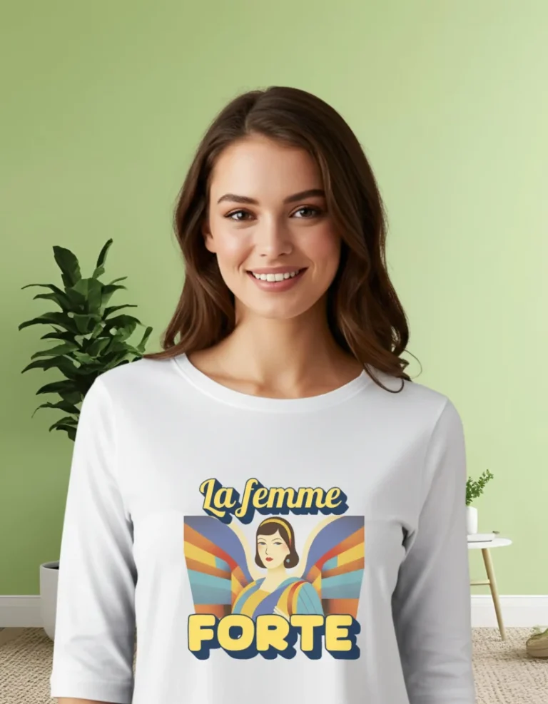 La Femme Forte Women Semi Full Sleeve T-Shirt