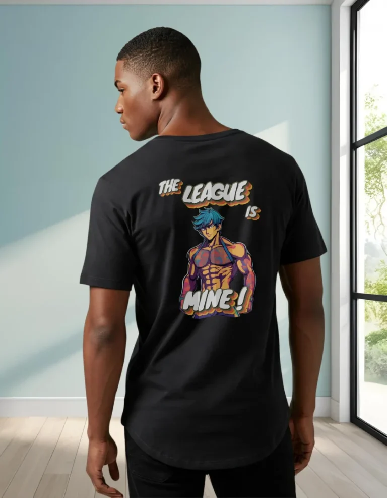 League is Mine Men Longline Curved T-shirt