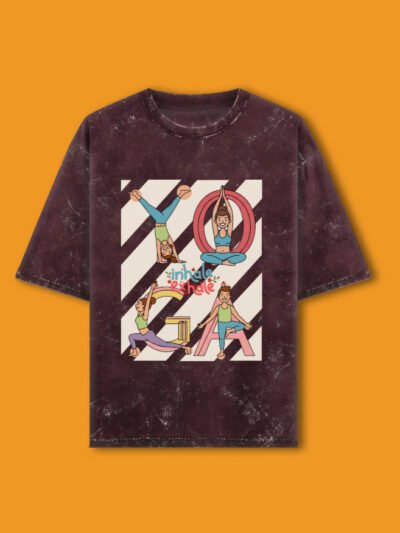 Yoga inhale exhale Unisex Acid Washed Oversized Tee