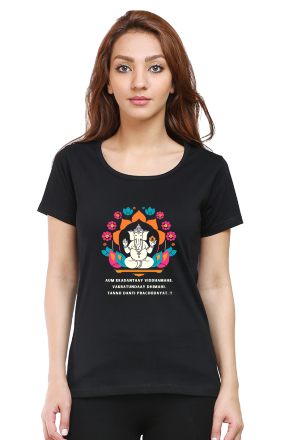 Ganesha Mantra Woman Half Sleeve T-shirt - Image 2