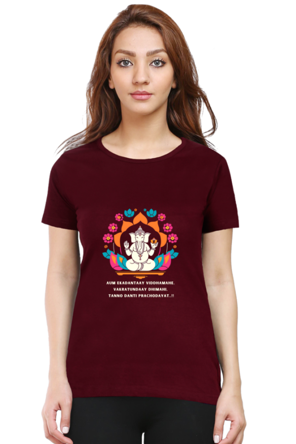 Ganesha Mantra Woman Half Sleeve T-shirt - Image 7