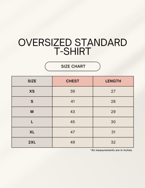Dharmo Rakshati krishna Size chart