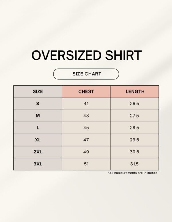 jay mata di garba shirt sizechart