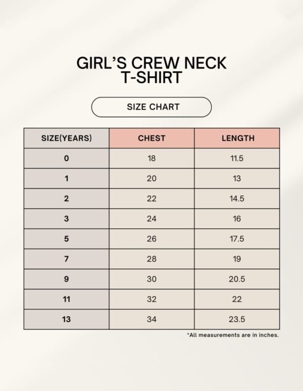 Vraj Laal size chart