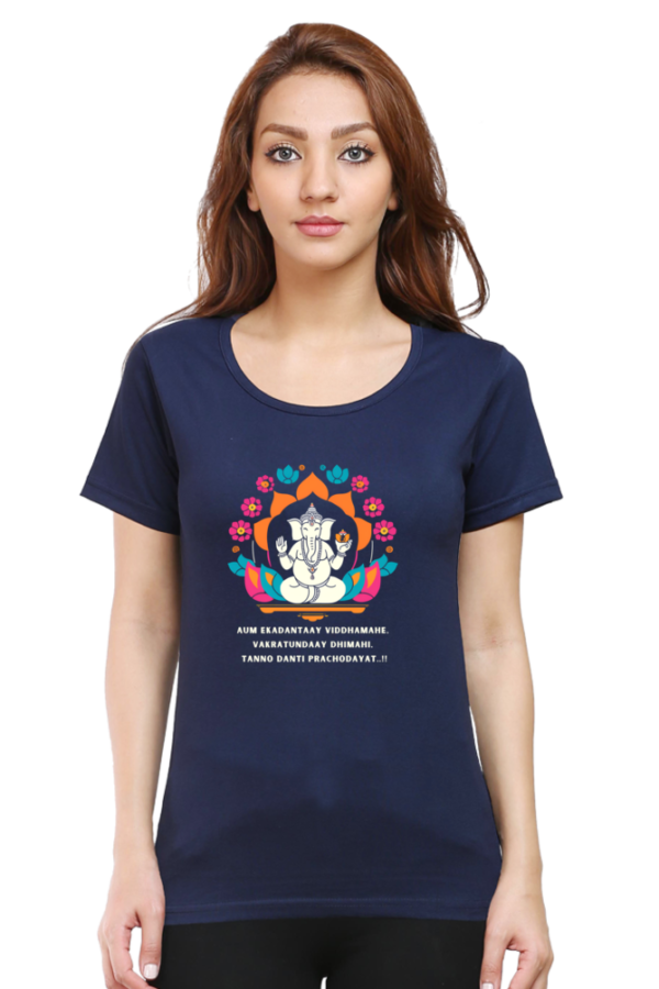 Ganesha Mantra Woman Half Sleeve T-shirt - Image 3