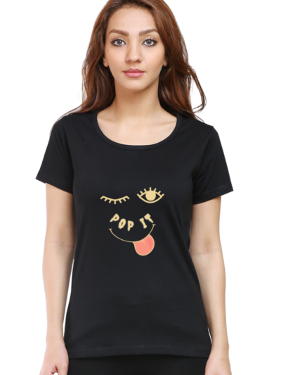 Pop It Wink Woman Half Sleeve T-shirt