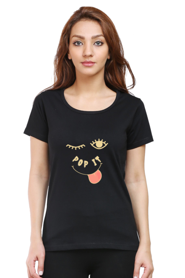 Pop It Wink Woman Half Sleeve T-shirt