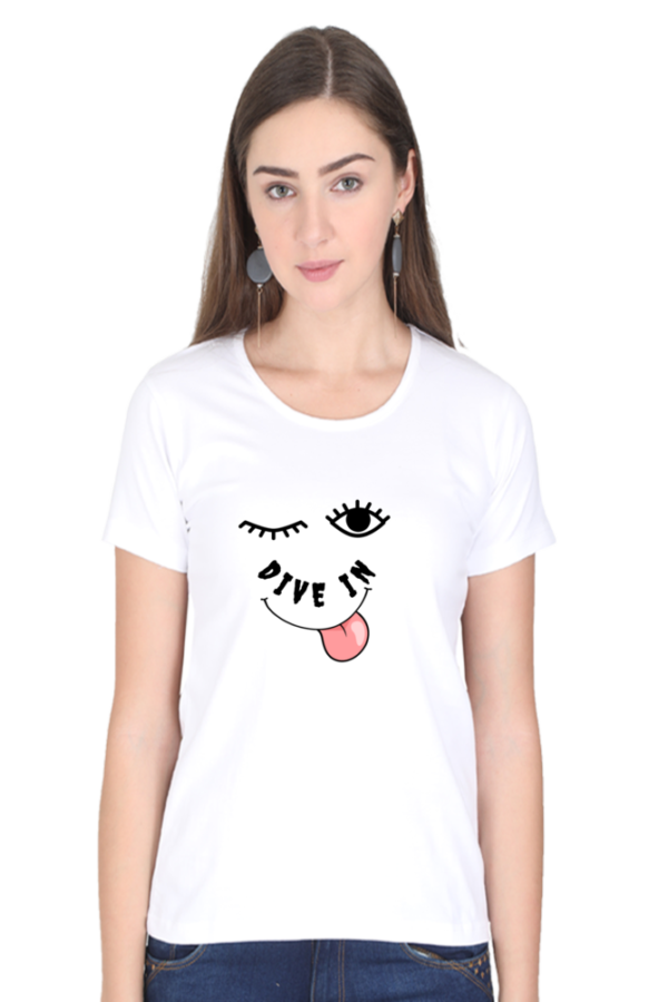 Dive in Woman Half Sleeve T-shirt - Image 2