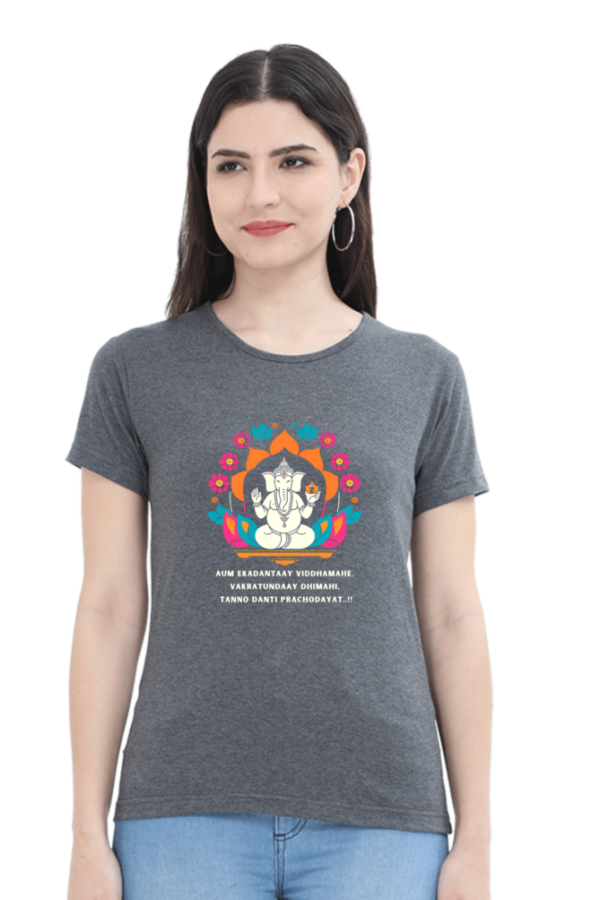 Ganesha Mantra Woman Half Sleeve T-shirt - Image 4
