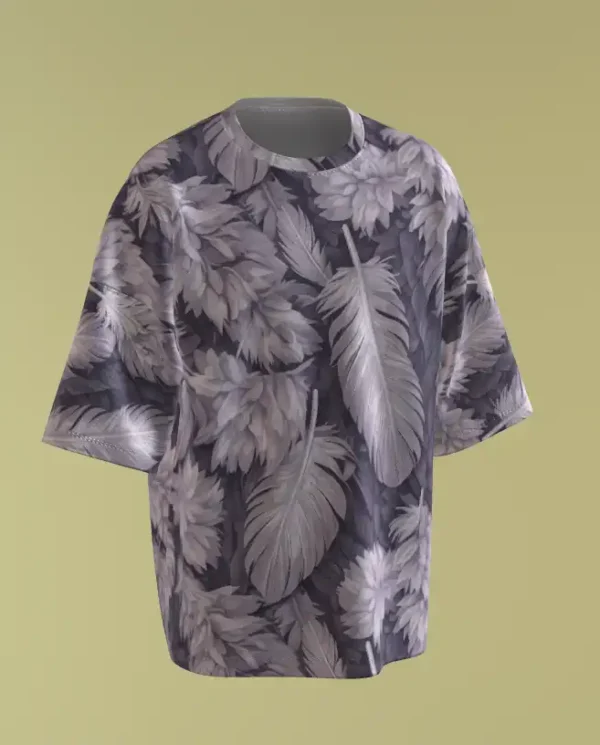 3D Feather Grey Front