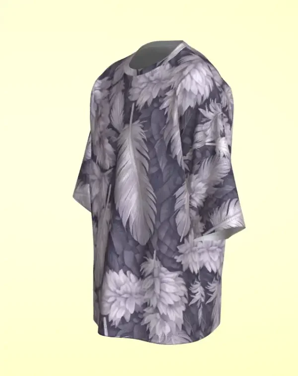 3D Feather Grey Left Side