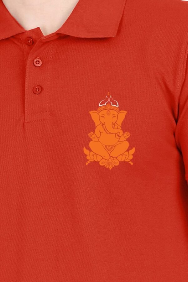 Ganesha Icon Collar Polo T-shirt - Image 3