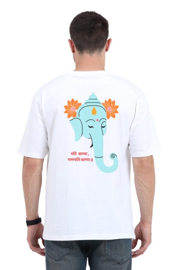 Ganpati Bappa Oversize Half Sleeve T-shirt - Image 2