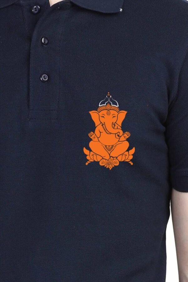 Ganesha Icon Collar Polo T-shirt - Image 15