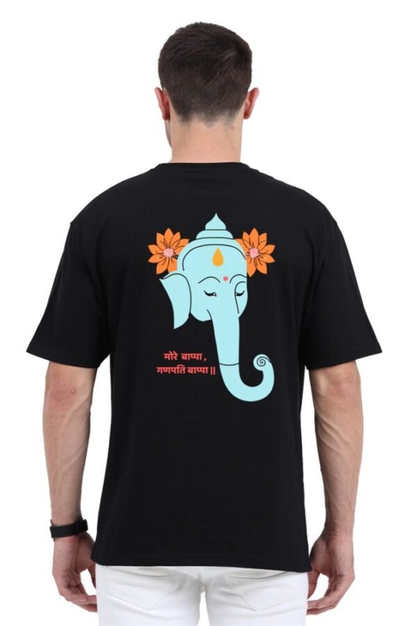 Ganpati Bappa Oversize Half Sleeve T-shirt - Image 3