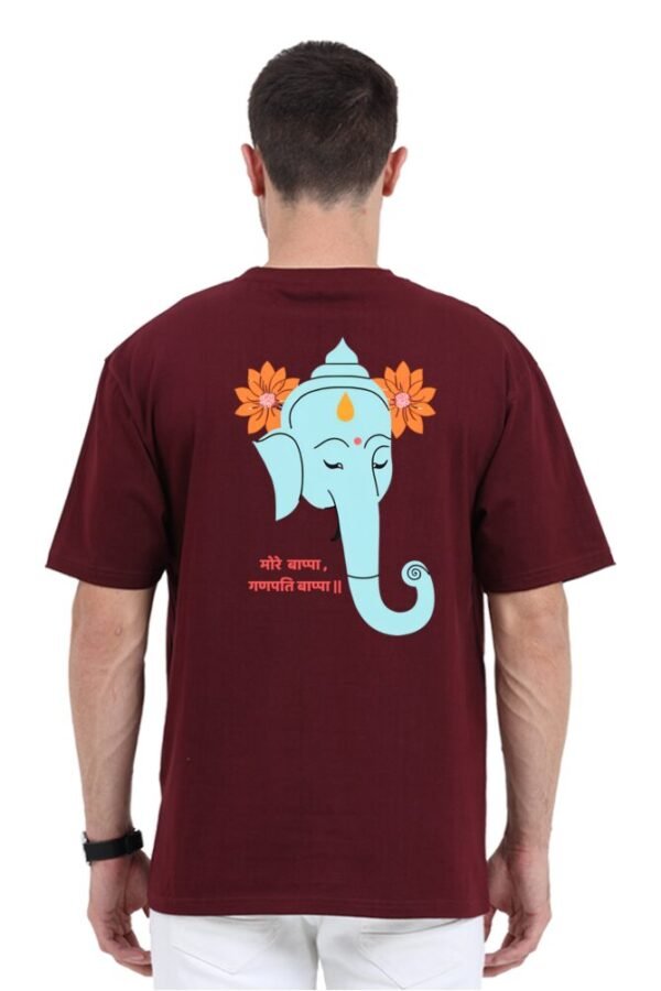 Ganpati Bappa Oversize Half Sleeve T-shirt - Image 6