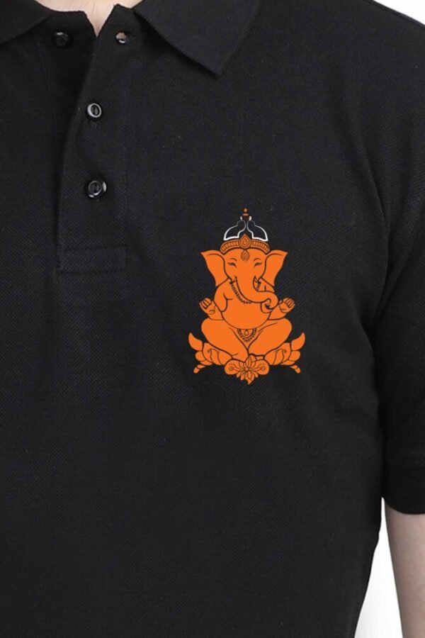 Ganesha Icon Collar Polo T-shirt - Image 17