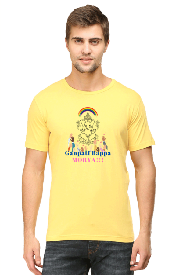 Ganpati Bappa Morya Eng Text Unisex T-shirt - Image 4