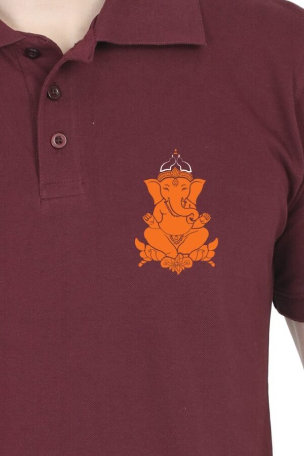 Ganesha Icon Collar Polo T-shirt - Image 11