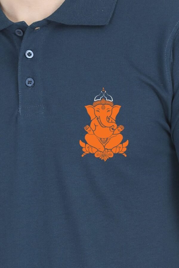 Ganesha Icon Collar Polo T-shirt - Image 5