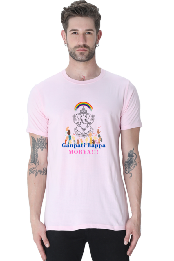 Ganpati Bappa Morya Eng Text Unisex T-shirt - Image 6