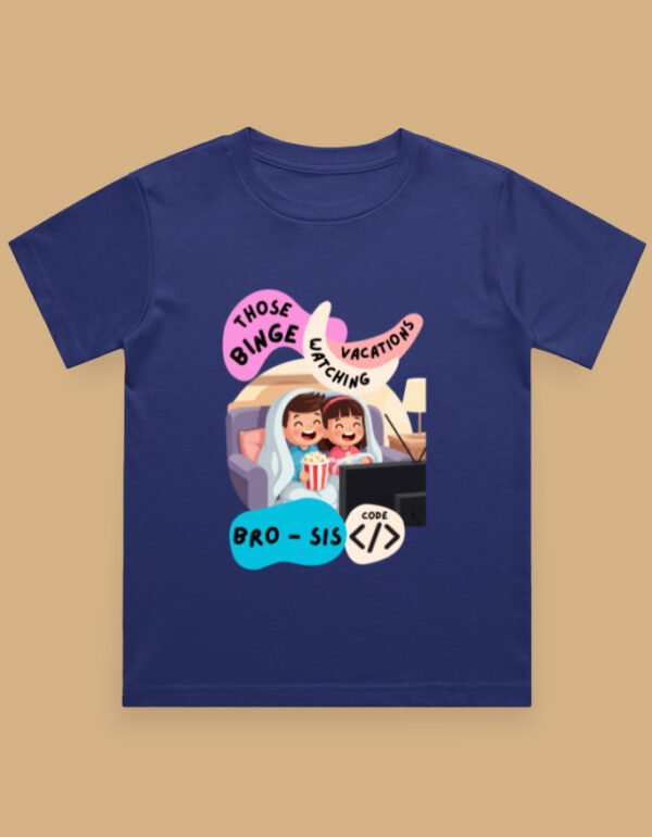 Bro sis Rakshabandhan Kids tshirt Royal Blue