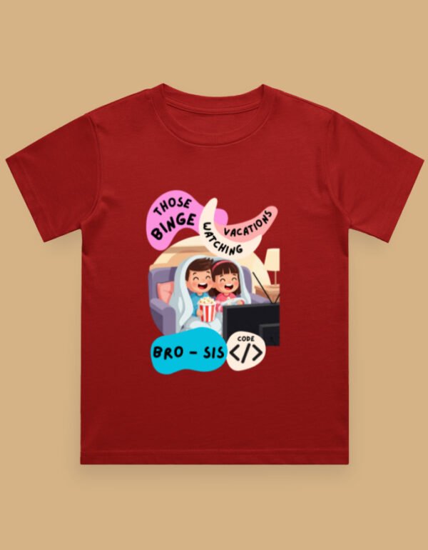 Bro sis Rakshabandhan Kids tshirt red